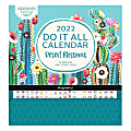 Orange Circle Studio™ Do It All Monthly Wall Calendar, 12-7/8" x 12", FSC® Mixed, Desert Blossoms, January To December 2022 1 thumbnail image
