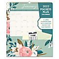 Orange Circle Studio™ Pockets Plus Monthly Calendar, 13-3/4" x 11-3/4", FSC® Certified, Multicolor, January To December 2022 1 thumbnail image