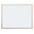 Crestline Products Dry-Erase Whiteboard, Plastic, 36" x 48", Brown Wood Frame
