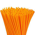 Juvale 300-Pack Plastic Orange Disposable Party Drinking Straws, Extra Long Size, 10 Inches