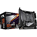 Aorus Ultra Durable B550I AORUS PRO AX Desktop Motherboard - AMD B550 Chipset - Socket AM4 - Mini ITX - 64 GB DDR4 SDRAM Maximum RAM - DIMM, UDIMM - 2 x Memory Slots - IEEE 802.11 a/b/g/n/ac/ax - HDMI - DisplayPort - 4 x SATA Interfaces