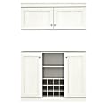 Inval 2-Piece Shaker Style Buffet Storage Cabinet System, 35-7/16”H x 47-1/4”W x 16-3/4”D, Washed Oak 1 thumbnail image