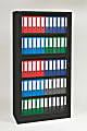 Bisley Steel/Polypropylene Premium Binder Storage Tambour Cabinet, 78"H, Black 1 thumbnail image