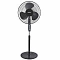 Optimus 16" Adjustable Oscillating Stand Fan With Remote Control, Black 1 thumbnail image