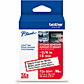 Brother P-Touch TZeS241, Strong Adhesive, Laminated, 0.7 in x 26.2 ft (18mm x 8m), Black on White Label Tape 1 thumbnail image