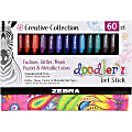 Zebra® Pen doodler'z™ Gel Stick Pens, Pack Of 60, Bold Point, 1.0 mm, Translucent Barrel, Assorted Ink