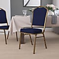 Flash Furniture HERCULES Series Crown Back Stacking Banquet Chair, Navy Blue/Goldvein 1 thumbnail image