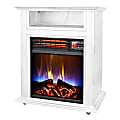 Comfort Glow® 5,120-BTU Mobile Electric Quartz Fireplace Heater with Blower, Tri-Color Flame Effect & Remote, White, QF4562R 1 thumbnail image