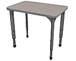 Marco Group Apex™ Series Adjustable Rectangle Student Desk, Gray Nebula/Gray