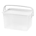 IRIS Stacking Storage Baskets, 15-3/4" x 10-7/8" x 8-3/4", Clear, Pack Of 4 Baskets