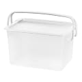 IRIS Stacking Storage Baskets, 15-3/4" x 10-7/8" x 8-3/4", Clear, Pack Of 4 Baskets 1 thumbnail image