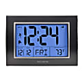 AcuRite Atomix® "Set & Forget" Atomic Alarm Clock, 5"H x 7"W x 2 5/16"D, Black