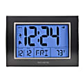 AcuRite Atomix® "Set & Forget" Atomic Alarm Clock, 5"H x 7"W x 2 5/16"D, Black 1 thumbnail image