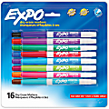 Expo Low-Odor Dry Erase Markers - Fine Marker Point - Assorted Ink - 16/Pack - 16 / Pack