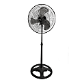 Vie Air 18" Oscillating Pedestal Fan, 55"H x 20"W x 20"D, Black