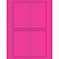Office Depot® Brand Permanent Labels, LL175PK, Rectangle, 3" x 5", Fluorescent Pink, Case Of 400