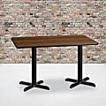 Flash Furniture Rectangular Laminate Table Top With Table Height Base, 31-3/16”H x 30”W x 60”D, Walnut 1 thumbnail image