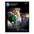 HP Advanced Photo Paper, Letter Size (8 1/2" x 11"), 10.5 Mil, Pack Of 100 Sheets