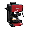 Mr. Coffee Café 20 Oz Steam Automatic Espresso And Cappuccino Maker, Red 1 thumbnail image