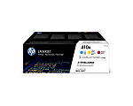 HP 410A Cyan, Magenta, Yellow Toner Cartridges, Pack Of 3, CF251AM