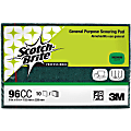 Scotch-Brite General-Purpose Scouring Pads - 6" Width x 9" Length - 10 Pack - 6 / Carton - Synthetic Fiber - Green 1 thumbnail image