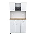 Inval® Galley Kitchen Storage Cabinet, 66-1/16"H x 35-1/16"W x 15-1/2"D, White