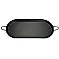 Brentwood BCM-2000 18" Carbon Steel Non-Stick Double Burner Comal Griddle, Black - Cooking, Sandwich, Egg, Bacon - Dishwasher Safe - 18" x 8.50" x 18" Griddle - Black - Carbon Steel Body