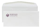 Gummed Seal, Stationery Envelopes, 4-1/8" x 9-1/2",  1 PMS Color Raised Print, Custom #10,  24 lb. Strathmore Writing Bright White Wove, Box Of 250 1 thumbnail image