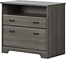 South Shore Versa 33-3/4"W x 19"D Lateral 2-Drawer File Cabinet, Gray Maple 1 thumbnail image
