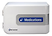 First Aid Only Smart Compliance Complete Medication Station, 9-3/4"H x 15-1/2"W x 5-1/4"D, White
