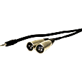 Comprehensive Standard Series General Purpose Stereo Mini To 2 XLR Male 10ft. - 10 ft Mini-phone/XLR Audio Cable for Audio Device - First End: 1 x Mini-phone Male Stereo Audio - Second End: 2 x XLR Stereo Audio - Black