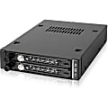 Icy Dock ToughArmor MB492SKL-B Drive Enclosure Internal - 2 x Total Bay - 2 x 2.5" Bay - Metal 1 thumbnail image