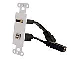 C2G HDMI and USB Pass Through Wall Plate - RJ-45, 110-punchdown"