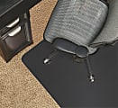 Realspace™ Black Vinyl Chair Mat For Low-Pile Carpets, Studded, 36"W x 48"D