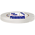 Tape Logic® Double-Sided Film Tape, 3" Core, 0.25" x 180', White, Pack Of 2