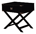 Linon Ari X-Base Accent Table, Square, Black 1 thumbnail image