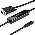 StarTech.com 3.3 ft / 1 m USB-C to VGA Cable - USB Type-C to VGA Adapter Cable - 1920 x 1200 - Black - 3.3 ft. / 1 m USB C to VGA cable and adapter in one - 1920 x 1200 VGA cable - Black 3.3 foot / 1 meter USB C to VGA adapter cable