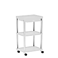 Mind Reader Valet 3-Tier Rolling Coffee Cart, White