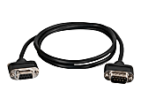 C2G CMG-Rated DB9 Low Profile Cable M-F - Serial cable - DB-9 (M) to DB-9 (F) - 3 ft - molded, thumbscrews - black