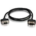 C2G CMG-Rated DB9 Low Profile Cable M-F - Serial cable - DB-9 (M) to DB-9 (F) - 3 ft - molded, thumbscrews - black