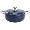Oster Cartagena Aluminum Nonstick Caldero With Lid, 3.8 Qt, Dark Blue 1 thumbnail image