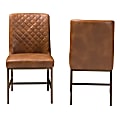 Baxton Studio Mael Chairs, Light Brown/Bronze, Set Of 2 1 thumbnail image