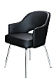 Boss Office Products Guest Chair, Black/Chrome 1 thumbnail image