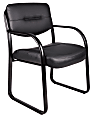 Boss Office Products LeatherPlus™ Bonded Leather Contoured Guest Chair, Black 1 thumbnail image