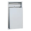 Bobrick ClassicSeries Recessed Waste Receptacle, 12 Gallons, Silver 1 thumbnail image