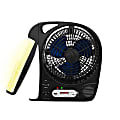 Technical Pro Adventure Series Rechargeable 8" Camping Fan, 13"H x 4 1/2"W x 12 1/2"D, Black