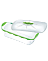 INNOKA Silicone Translucent Rectangular Container With Lid, Green