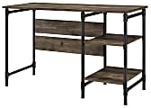 Ameriwood™ Home Carter Single-Pedestal Desk, Rustic