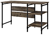 Ameriwood™ Home Carter 47"W Single-Pedestal Computer Desk, Rustic