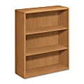 HON® 10700 Prestigious 44"H 3-Shelf Bookcase, Harvest Cherry